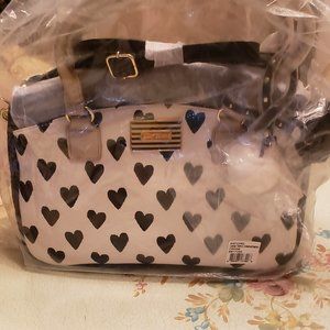 Betsey Johnson Handbags hearts Black 🖤 White